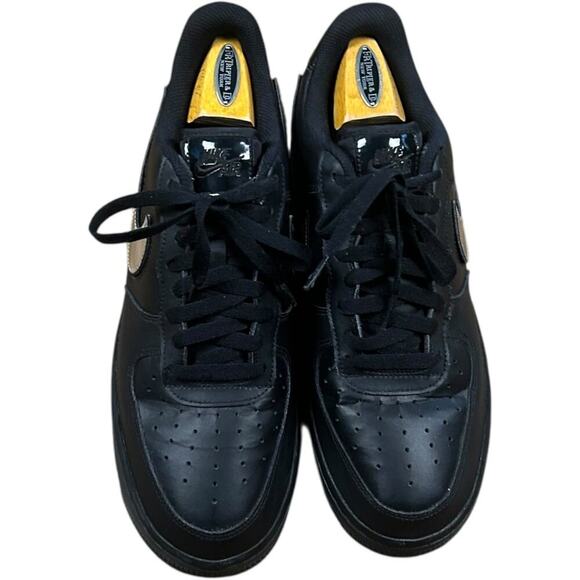 Nike Air Force Black ‘Removable Swoosh’ Sneaker - Picture 3 of 10